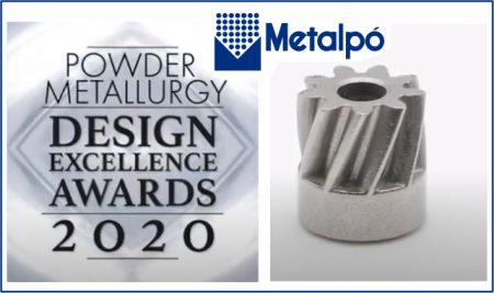 Metalpó é premiada no Powder Metallurgy Design Excellence Awards 2020