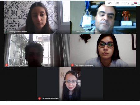 Reunião on-line com alunos da USP